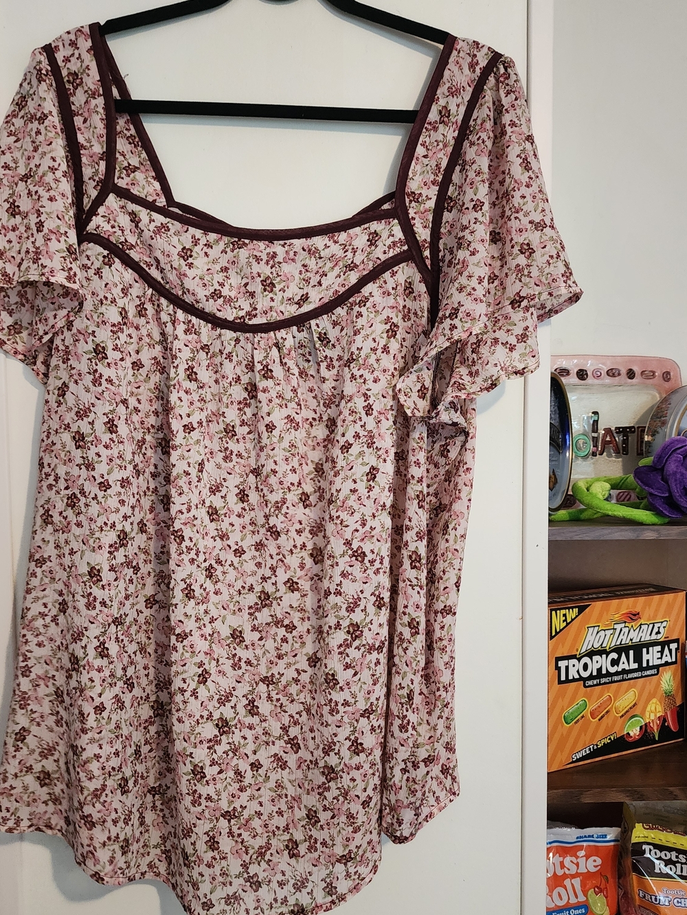 torrid Floral Square-Neck Blouse